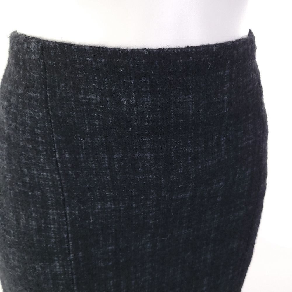 Theory Alpaca Tweed Flounce Hem Midi Skirt Black Gray sz 8 - Picture 4 of 6